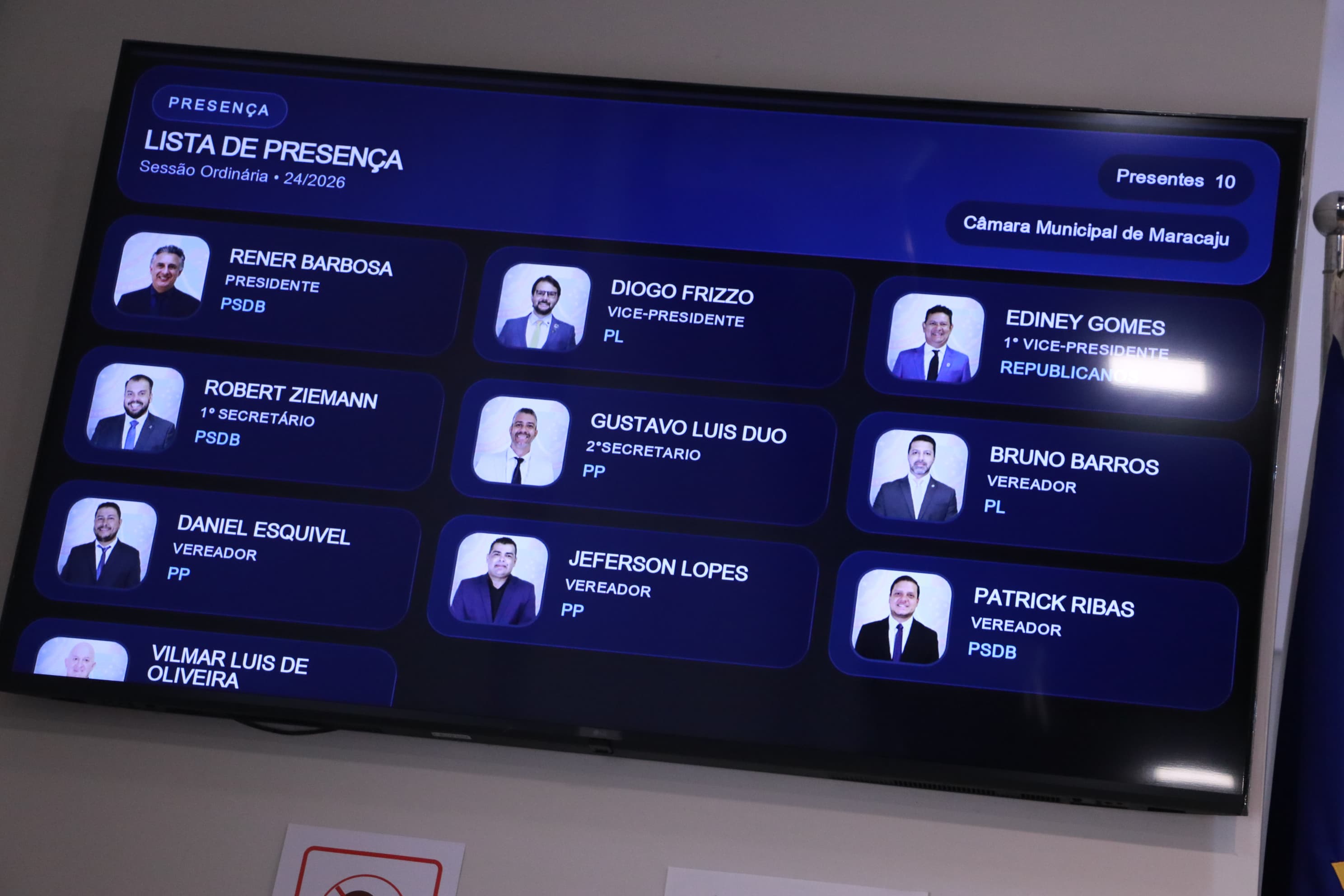24ª Sessão Ordinária dá continuidade aos trabalhos legislativos em Maracaju