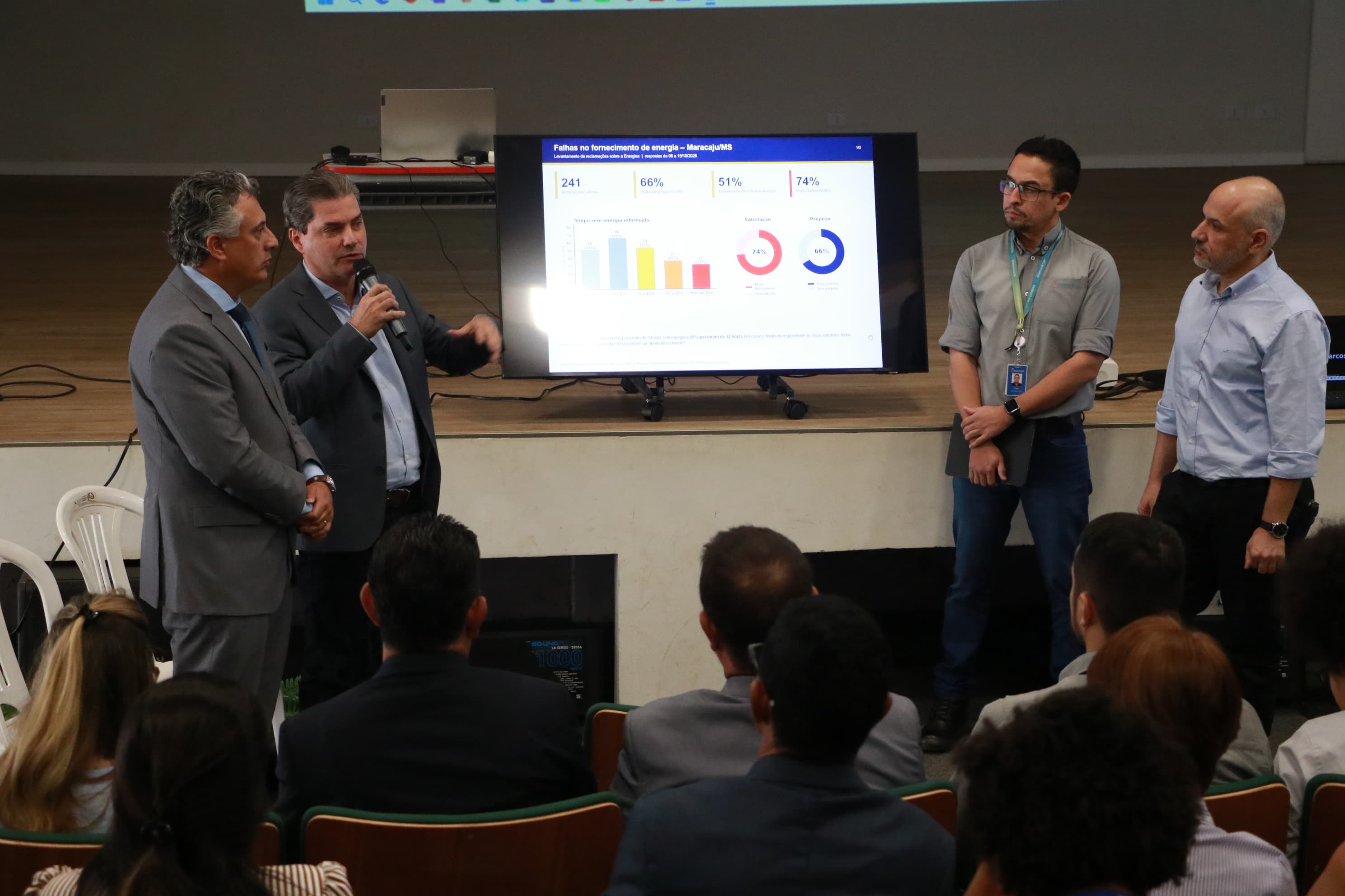 Vereadores de Maracaju participam de reunião com a Energisa para cobrar melhorias no fornecimento de energia elétrica